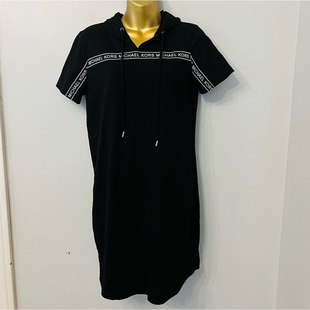 Michael Kors logo hoodie dress black casual